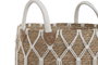 DKD Home Decor Set de 3 Cestas de Fibra y Algodón Natural 38x38x44 cm