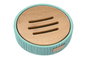 DKD Home Decor Jabonera Cemento y Bambú Mate Verde Menta