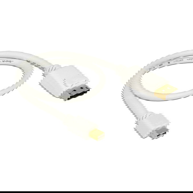 DeLOCK Cable Mini DisplayPort 1.2 a DisplayPort 0.5 m Blanco - Conector Macho a Macho, Resolución 4K 3840x2160, 21.6 Gbit/s, AWG 32