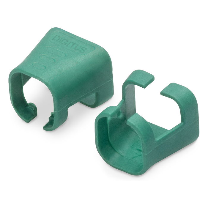 Digitus Clips de Color para Cables RJ45 Cat5e/6, Color Verde, Paquete de 100 Unidades