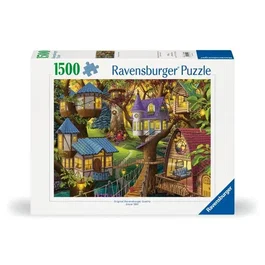 Ravensburger Rompecabezas de 1500 piezas: Crepúsculo en las copas de los árboles