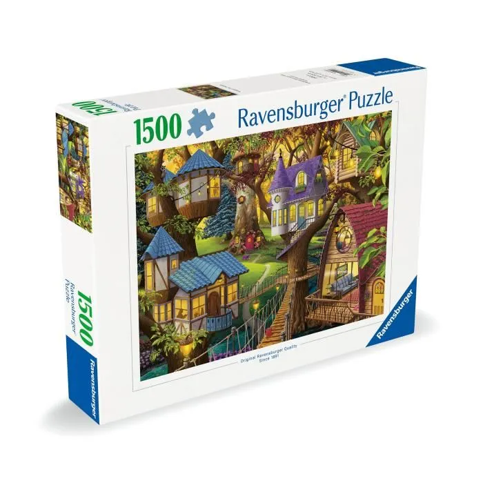 Ravensburger RAV1747456936962 Rompecabezas de 1500 piezas: Crepúsculo en las copas de los árboles