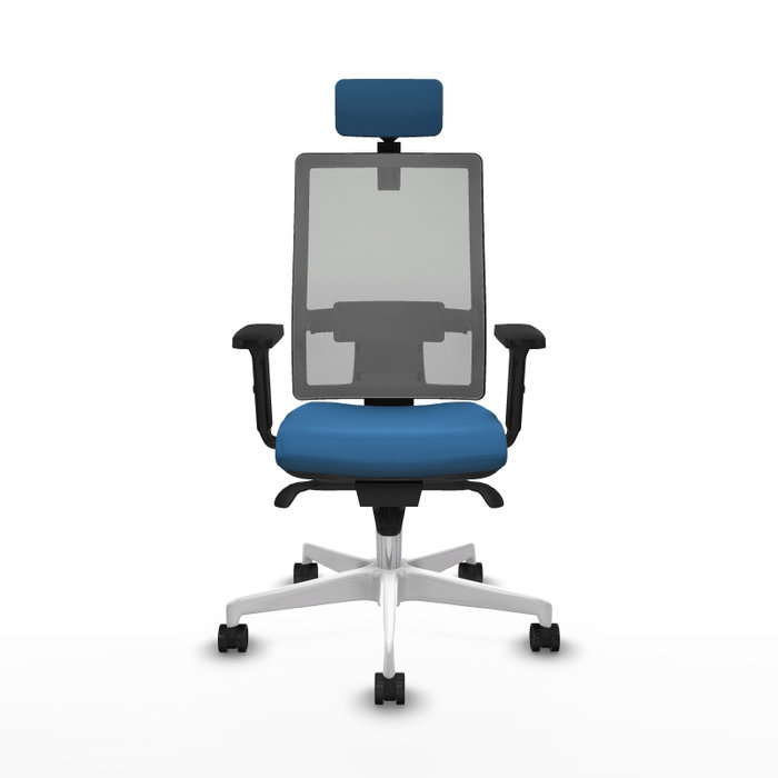 PIQUERAS Y CRESPO Silla de oficina Horna con mecanismo Sincro, Azul claro y Gris PIQUERAS Y CRESPO Silla de oficina Horna con mecanismo Sincro, Azul claro y Gris