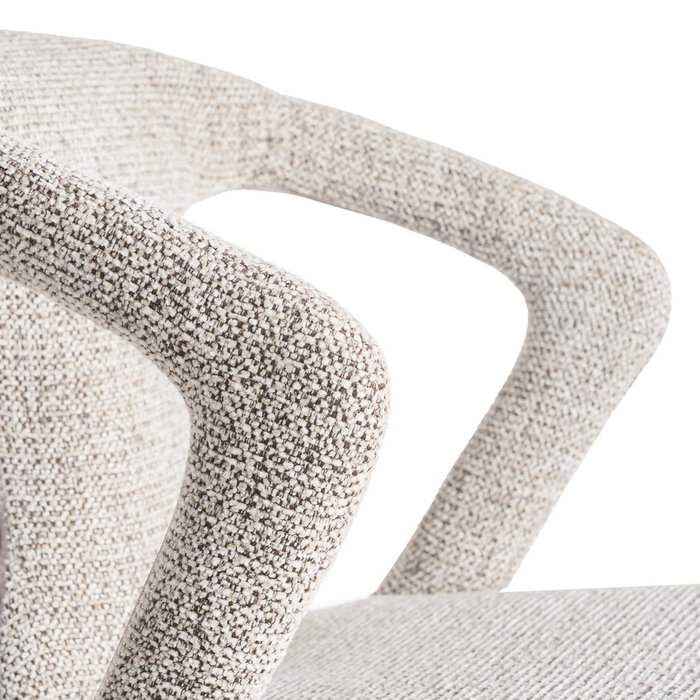 Silla Jaspeado Gris Tejido Salón 52,50 X 59 X 79 cm (Set de 2)