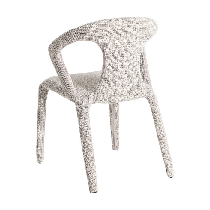 Silla Jaspeado Gris Tejido Salón 52,50 X 59 X 79 cm (Set de 2)