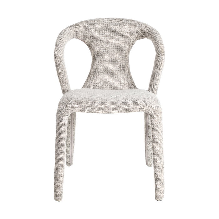 Silla Jaspeado Gris Tejido Salón 52,50 X 59 X 79 cm (Set de 2)