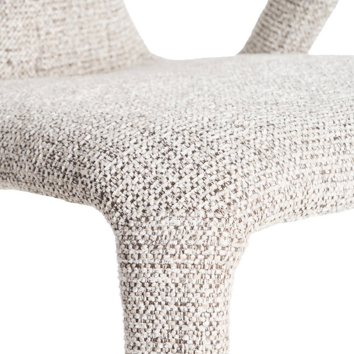 Silla Jaspeado Gris Tejido Salón 52,50 X 59 X 79 cm (Set de 2)