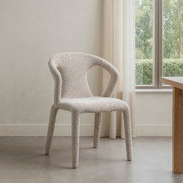 Silla Jaspeado Gris Tejido Contract 52,50 X 59 X 79 cm (Set de 2)