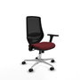 PIQUERAS Y CRESPO Silla de oficina Mardos con mecanismo Sincro, Granate y Negro
