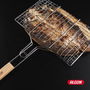 Algon BBQ Parrilla BBQ Cr-Wood sin Patas, Dimensiones 50.3 cm de Ancho x 66.1 cm de Largo x 2.1 cm de Alto, para Asados (8 Unidades)