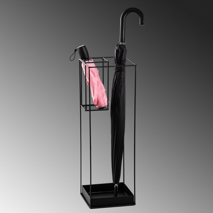 Aberto Design Paragüero 008, Metal, Negro, 20 x 20 x 61 cm