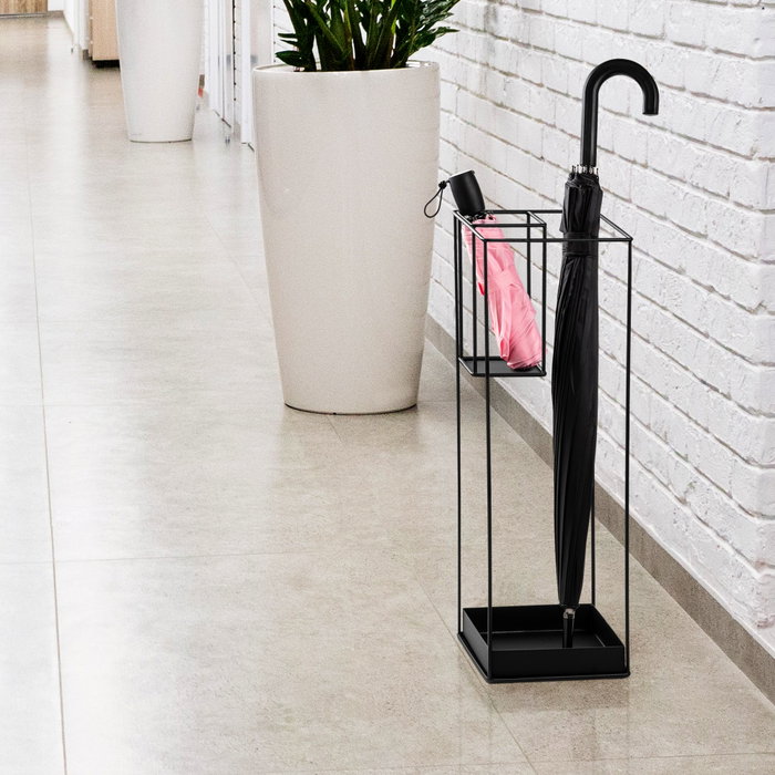 Aberto Design Paragüero 008, Metal, Negro, 20 x 20 x 61 cm