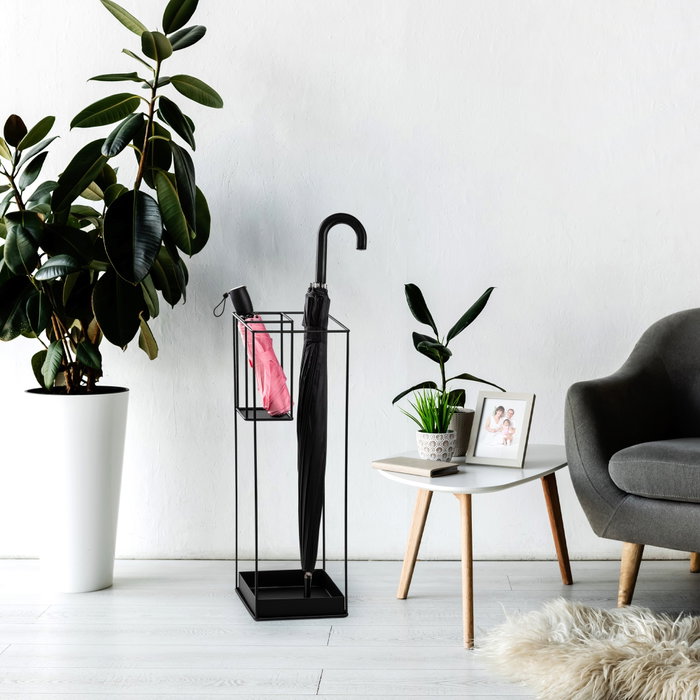 Aberto Design Paragüero 008, Metal, Negro, 20 x 20 x 61 cm