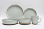DKD Home Decor Plato de Gres Mate Azul Celeste 26x26x2,7 cm