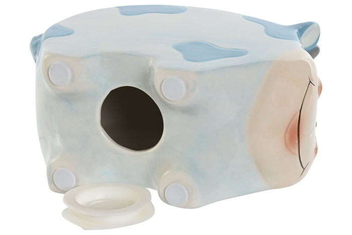 DKD Home Decor Hucha Kids Azul Negro Dolomita 2 Unidades 7.5 x 12.5 x 16 cm