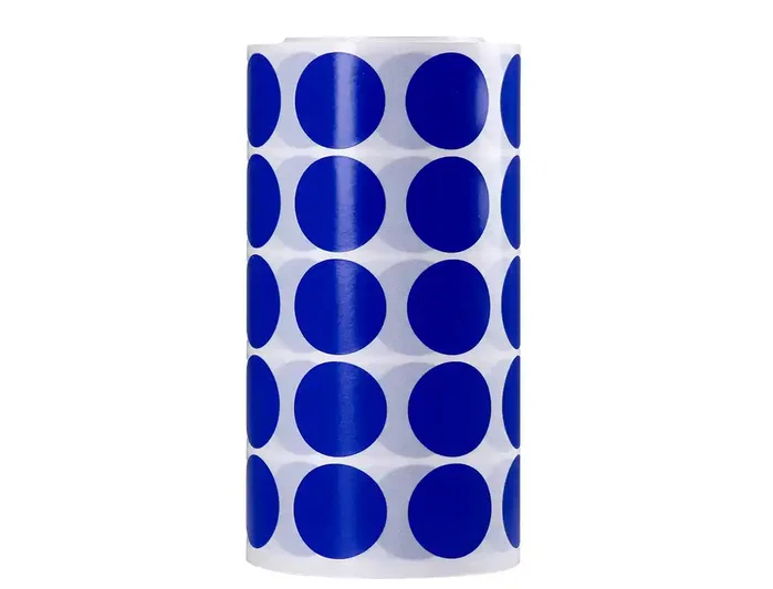 Liderpapel Gomets Autoadhesivos Círculos 20 mm Azul Rollo 2000 Unidades