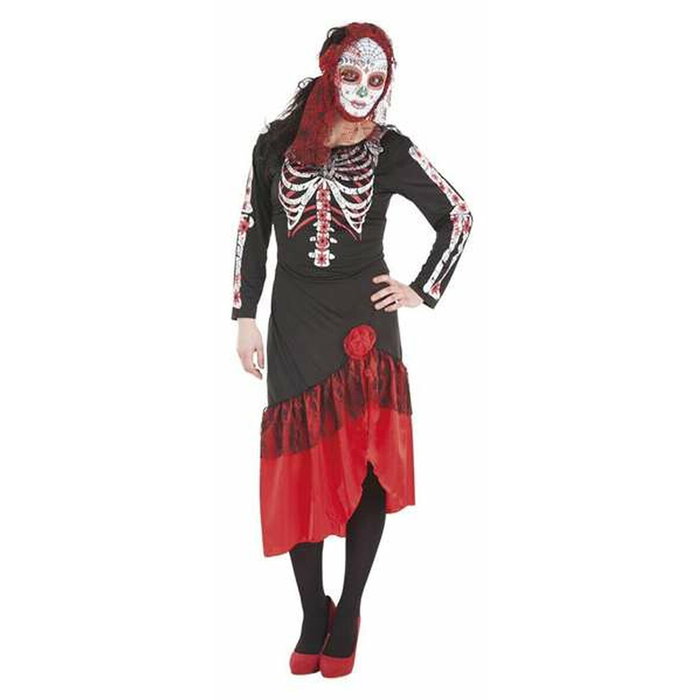 Creaciones Llopis Disfraz Adulto Catrina Vestido Talla L