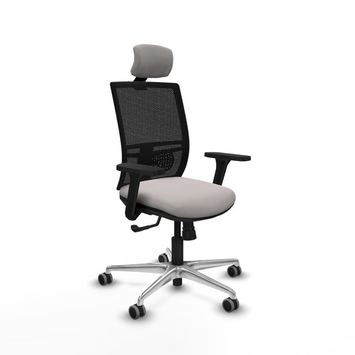 PIQUERAS Y CRESPO Silla de oficina Yunquera con mecanismo Sincro, Blanco y Negro PIQUERAS Y CRESPO Silla de oficina Yunquera con mecanismo Sincro, Blanco y Negro