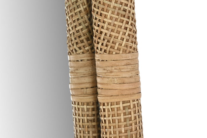 DKD Home Decor Espejo Scandi 4.5 x 170 x 48.5 cm Ratán y Cristal Natural