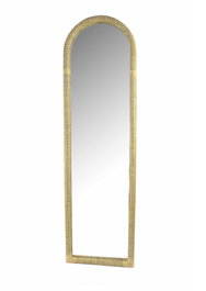 DKD Home Decor Espejo Scandi 4.5 x 170 x 48.5 cm Ratán y Cristal Natural