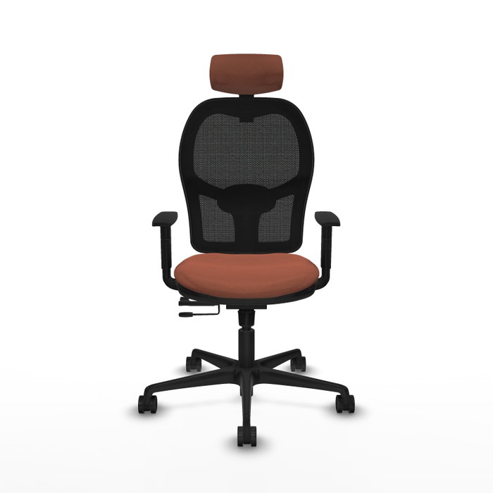 PIQUERAS Y CRESPO Silla de oficina Jorquera con mecanismo Sincro/Traslack Marrón/Negro
