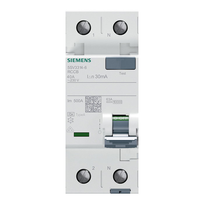 Siemens 5SV3314-6 Interruptor Diferencial 2P 40A 30mA Tipo A