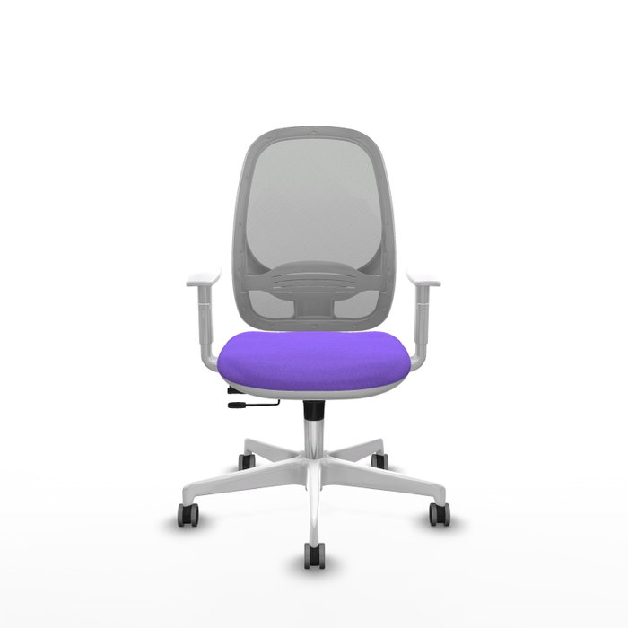 PIQUERAS Y CRESPO Silla de oficina Cilanco con mecanismo Sincro/Traslack, Tela Lila y Malla Gris PIQUERAS Y CRESPO Silla de oficina Cilanco con mecanismo Sincro/Traslack, Tela Lila y Malla Gris