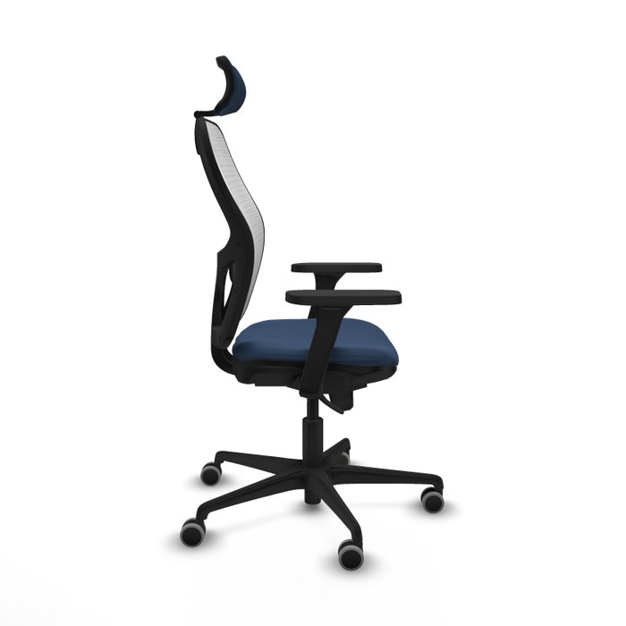 PIQUERAS Y CRESPO Silla de oficina Jorquera con mecanismo Sincro, Azul marino y Blanco PIQUERAS Y CRESPO Silla de oficina Jorquera con mecanismo Sincro, Azul marino y Blanco