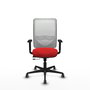 PIQUERAS Y CRESPO Silla de oficina Zulema Rojo/Blanco con Mecanismo Sincro/Traslack
