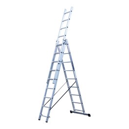 Edm Escalera transformable de aluminio 3 x 9 peldaños