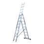Edm Escalera transformable de aluminio 3 x 9 peldaños