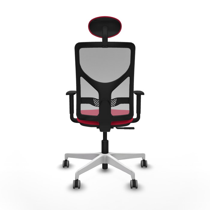 PIQUERAS Y CRESPO Silla de oficina Motilla con mecanismo Sincro, Rojo y Gris