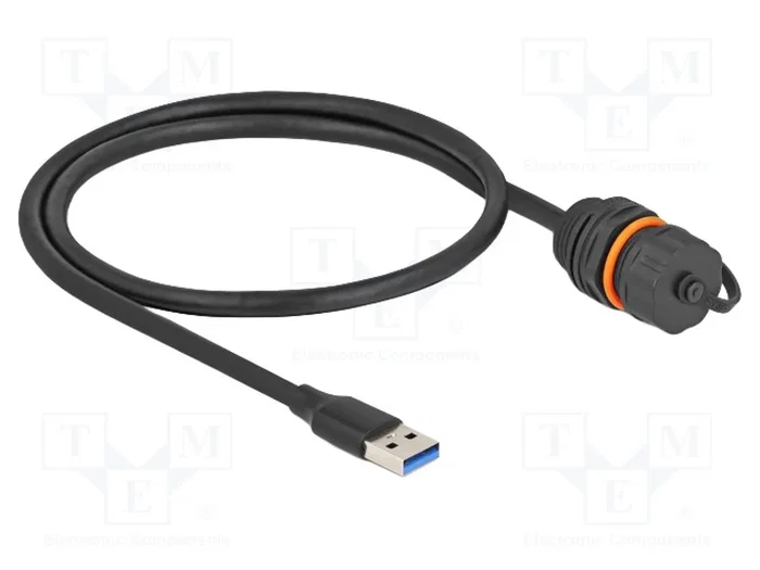 DeLOCK Cable USB Tipo-A a Tipo-A con rosca M20 y protección IP68, 60 cm, Negro DeLOCK Cable USB Tipo-A a Tipo-A con rosca M20 y protección IP68, 60 cm, Negro