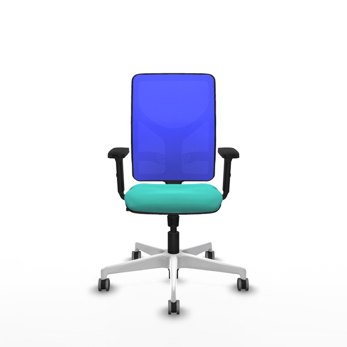 PIQUERAS Y CRESPO Silla de oficina Motilla con mecanismo Sincro, Azul y Turquesa