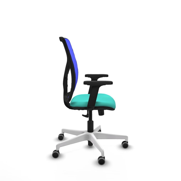 PIQUERAS Y CRESPO Silla de oficina Motilla con mecanismo Sincro, Azul y Turquesa