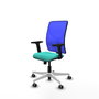 PIQUERAS Y CRESPO Silla de oficina Motilla con mecanismo Sincro, Azul y Turquesa