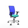 PIQUERAS Y CRESPO Silla de oficina Motilla con mecanismo Sincro, Azul y Turquesa