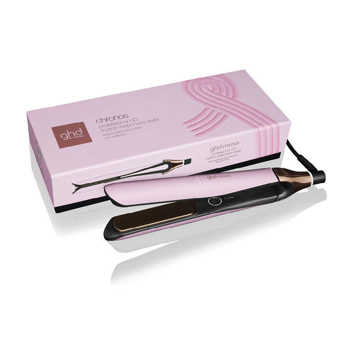 GHD Chronos - Plancha de Pelo Edición Limitada Pink Collection en Rosa Pétalo con Tecnología de Control de Movimiento HD y Neceser Térmico GHD Chronos - Plancha de Pelo Edición Limitada Pink Collection en Rosa Pétalo con Tecnología de Control de Movimiento HD y Neceser Térmico