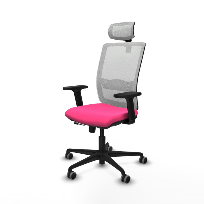 PIQUERAS Y CRESPO Silla de oficina Haches Rosa y Blanco