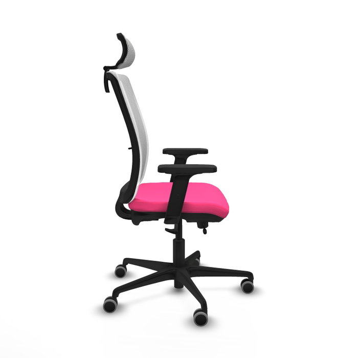 PIQUERAS Y CRESPO Silla de oficina Haches Rosa y Blanco