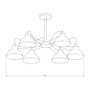 Bratsk Lámpara Colgante de Metal Estilo Industrial Ø750mm