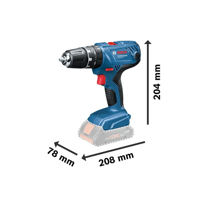Bosch Professional GSB 18V-21 Taladro Percutor Inalámbrico con 2 Baterías de 2,0 Ah y L-BOXX
