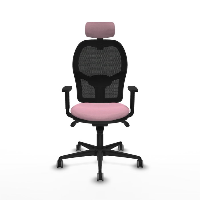 PIQUERAS Y CRESPO Silla de oficina Jorquera Rosa y Negro