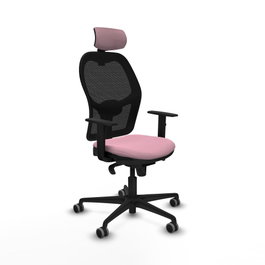 PIQUERAS Y CRESPO Silla de oficina Jorquera Rosa y Negro