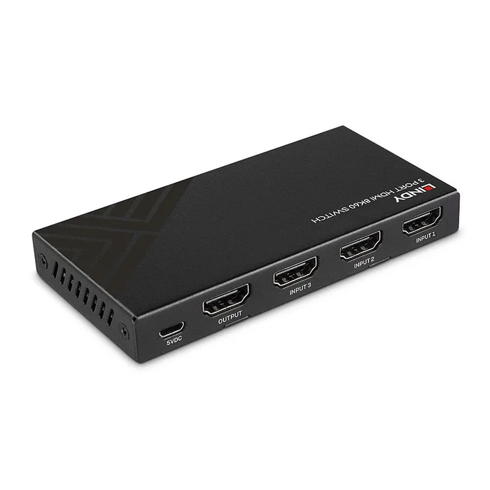 Lindy 3 Port HDMI 8K60 Switch Negro Lindy 3 Port HDMI 8K60 Switch Negro