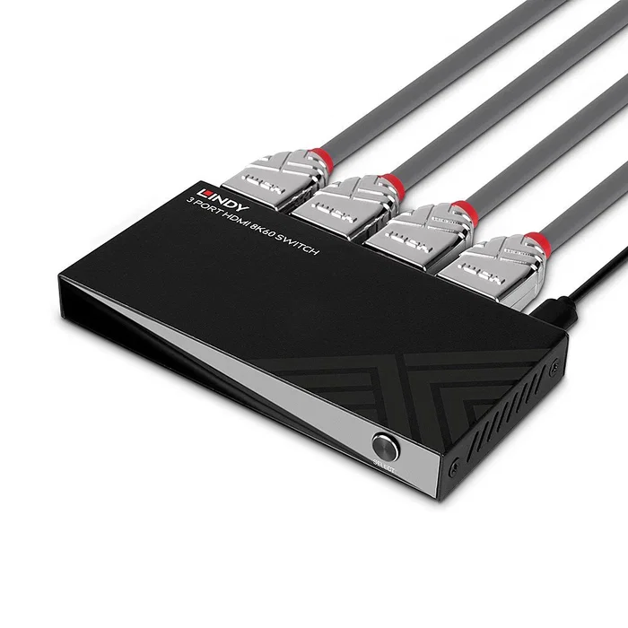 Lindy 3 Port HDMI 8K60 Switch Negro Lindy 3 Port HDMI 8K60 Switch Negro