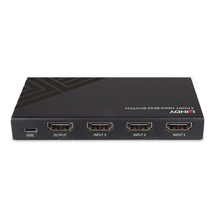 LINDY 38369 Interruptor Selector HDMI 2.1 4x1, 8K a 48Gbit/s, HDR, con Mando a Distancia, Negro LINDY 38369 Interruptor Selector HDMI 2.1 4x1, 8K a 48Gbit/s, HDR, con Mando a Distancia, Negro