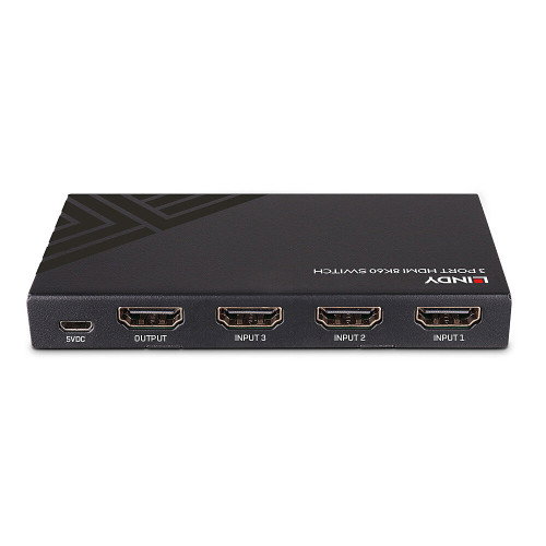 Lindy 38369 Interruptor de Vídeo HDMI 8K60 de 3 Puertos Lindy 38369 Interruptor de Vídeo HDMI 8K60 de 3 Puertos