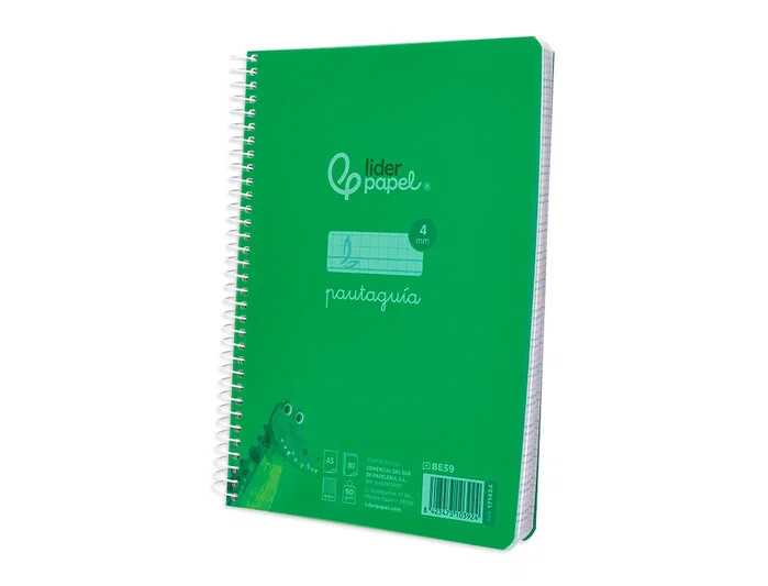 Liderpapel Cuaderno Espiral A5 Pautaguía Verde 80 Hojas 90g Liderpapel Cuaderno Espiral A5 Pautaguía Verde 80 Hojas 90g