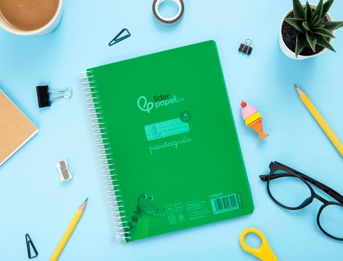 Liderpapel Cuaderno Espiral A5 Pautaguía Verde 80 Hojas 90g Liderpapel Cuaderno Espiral A5 Pautaguía Verde 80 Hojas 90g